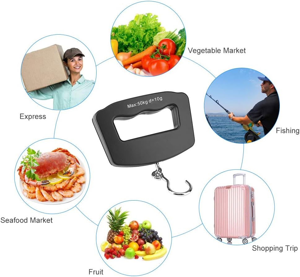 Miniatura 5 de Bascula Digital Para Maletas 50 Kg Lcd